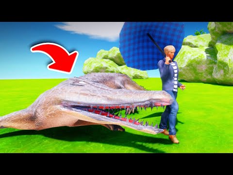 Machimosaurus Rex vs humans - Animal Revolt Battle Simulator