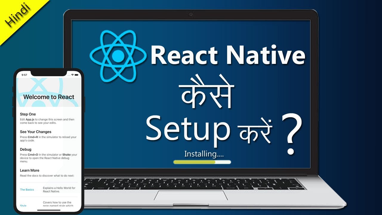 React native tutorial in Hindi #1 React-Native Setup in Windows | Android environment