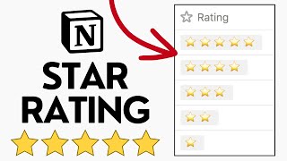 Star Rating System in Notion - Easy Tutorial ⭐️