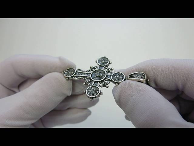 Серебряный крестик "Слобожанский" вкх160 Видеообзор