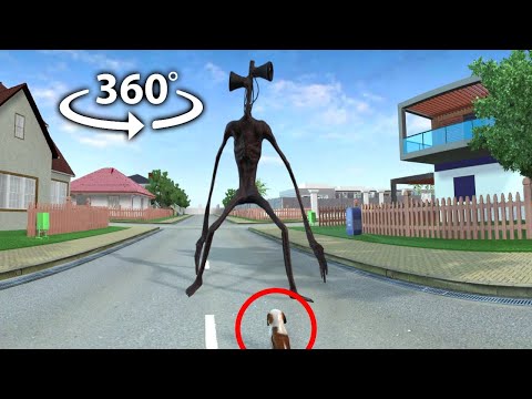360 Video | Siren Head 360 | Funny Horror Animation VR