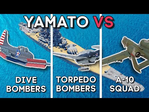 YAMATO vs TORPEDO BOMBERS… Then DIVE BOMBERS… Then A-10 WARTHOGS — CHALLENGE - War Thunder