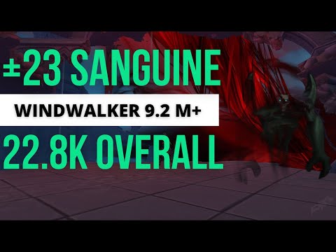 +23 Sanguine Depths | 9.2 Windwalker Monk | 22.8k Overall