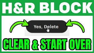 How To CLEAR And START OVER In H&R Block Online (QUICK & EASY) 2026