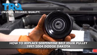 How To Replace Serpentine Belt Idler Pulley 1997-2004 Dodge Dakota