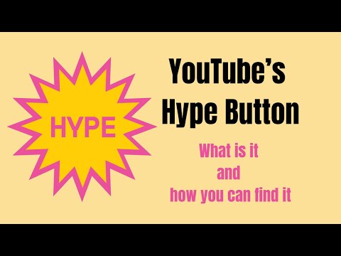 💥💥💥 YouTube's Hype Button - What is it and How to find it