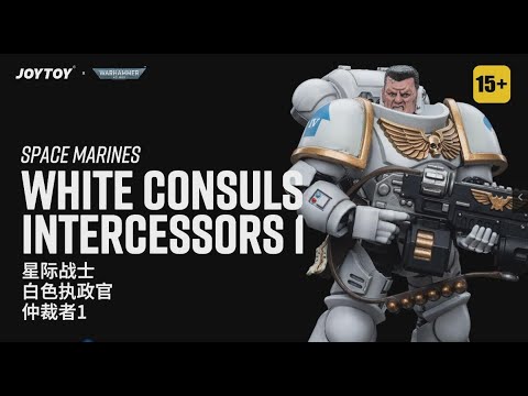 JOYTOY 1/18 Warhammer 40K Space Marines White Consuls Intercessor I