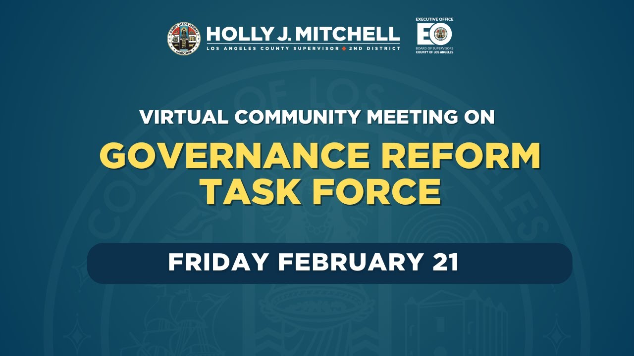 Virtual Community Meeting on Governance Reform Task Force