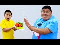 Alex and Eric Pretend Play Preparing Healthy Food For Uncle | Funny Kids Video