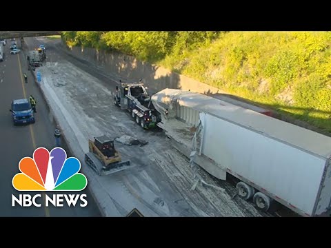 Watch: Alfredo Sauce Covers Tennessee Highway After Tractor-Trailer Crash