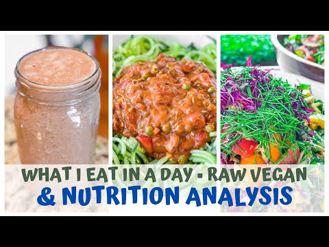 , title : 'WHAT I EAT IN A DAY • RAW FOOD VEGAN + NUTRITION ANALYSIS'