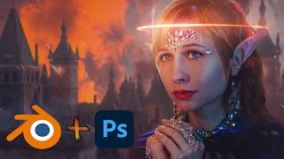 **BLENDER WITH PHOTOSHOP Is a Game Changer for 2D Artists. KitBash 3D Dark Fantasy Kit.