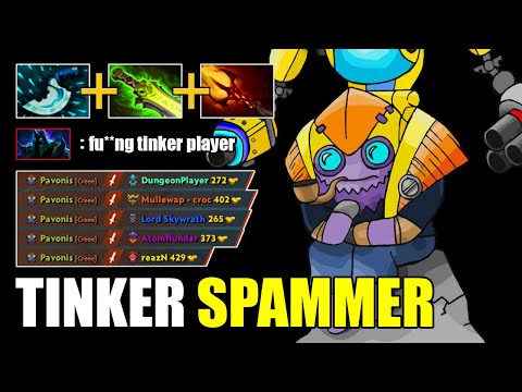 Immortal Tinker Spammer Destroy Enemy Team | Tinker Dota 2 Gameplay