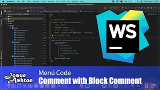 ¿Cómo comentar varias líneas de código (Block o Bloque) en #Webstorm de forma automática?