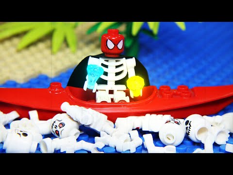 Lego Skeleton Attack Spiderman Into The Diamond Island