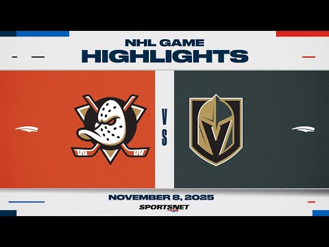 NHL Highlights | Ducks vs. Golden Knights - November 8, 2025