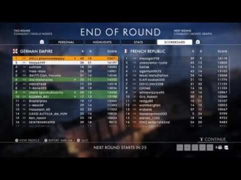 BF1 MVP on Nivelle Nights playing Medic using Autoloading 8.25 Extended