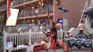 preview picture of video 'Fire juggler in Ocean City Maryland'