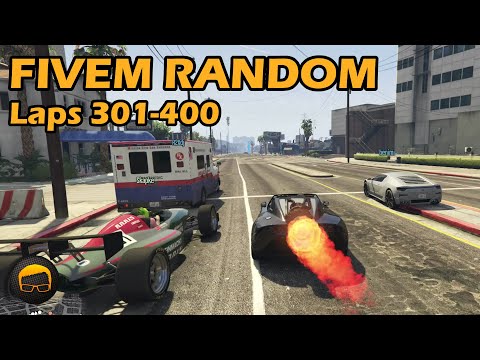 630 Random Cars In 630 Laps! Part 4 (Laps 301-400) - GTA FiveM Random All Of Them №4