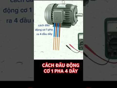 Instructions for wiring a 1-phase 4-wire motor
