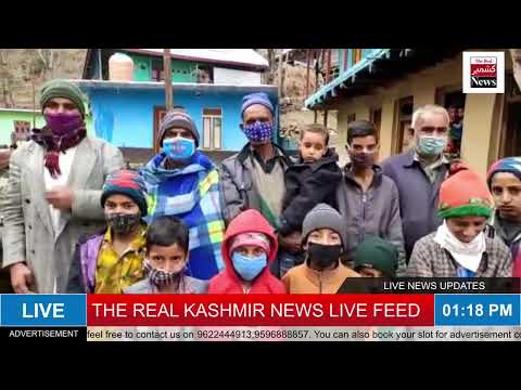 People of village Azmabad in Tehsil Mandi, District Poonch stages protest against ICDS department.