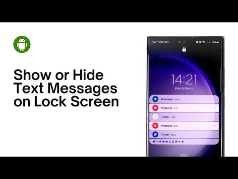 How To Show or Hide Text Messages On An Android Lock Screen - Show Or Hide Notifications