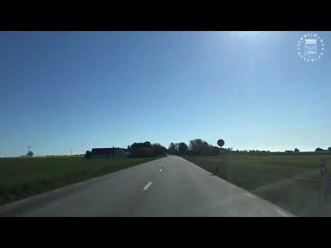 Bilresa på väg 9 mot Simrishamn på Österlen