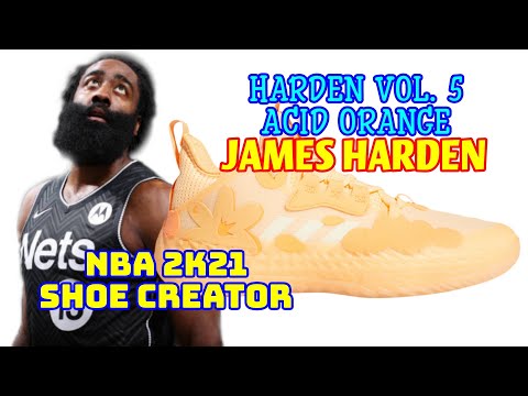 NBA Shoe Creator HARDEN VOL. 5 ACID ORANGE JAMES HARDEN ADIDAS / NBA 2K21