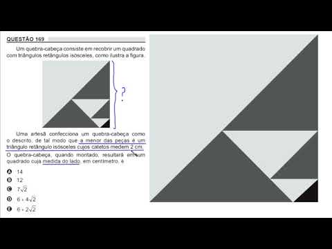 ENEM 2018 - QUESTÃO 169 - MATEMÁTICA - PROVA AMARELA - TRIÂNGULO RETÂNGULO