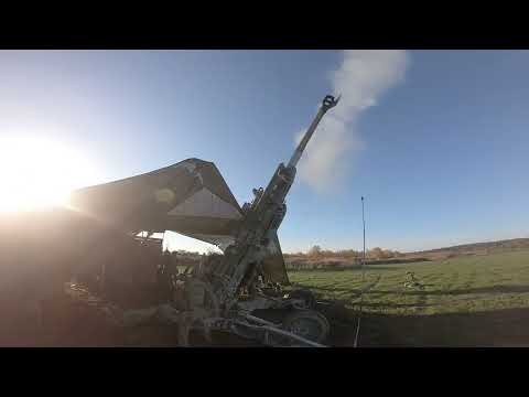 M777 Howitzer during a live fire exercise at the Grafenwoehr Training Area, Germany
