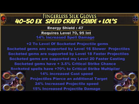 *AUGPRICES UP DO AISLING!* Craft Tutorial: Spark Aurastacker 8link Gloves From Scratch (Requested)