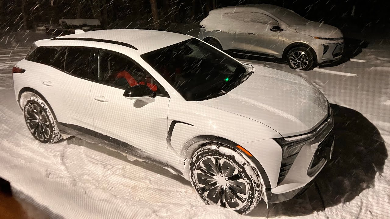 2024 Blazer EV eAWD RS on a Snowy Road Home