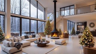Relaxing Jazz & Cozy Apartment Fireplace To Improve Sleep - Sweet Jazz With Christmas Atmosphere