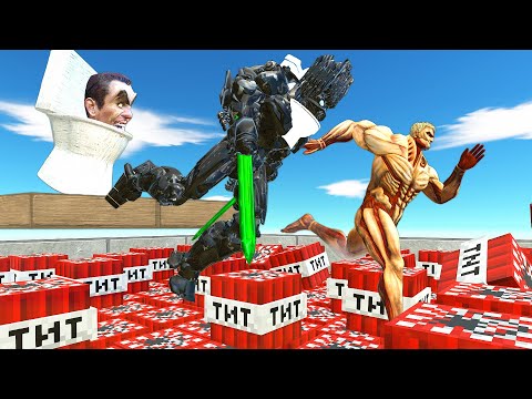 Monsters Jump in TNT Stairs - Animal Revolt Battle Simulator