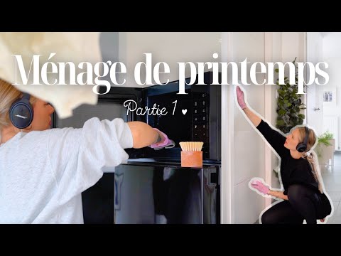 GRAND MÉNAGE DE PRINTEMPS 🌸🎧🫧✨| Partie I • Motivation nettoyage • Ménage écologique