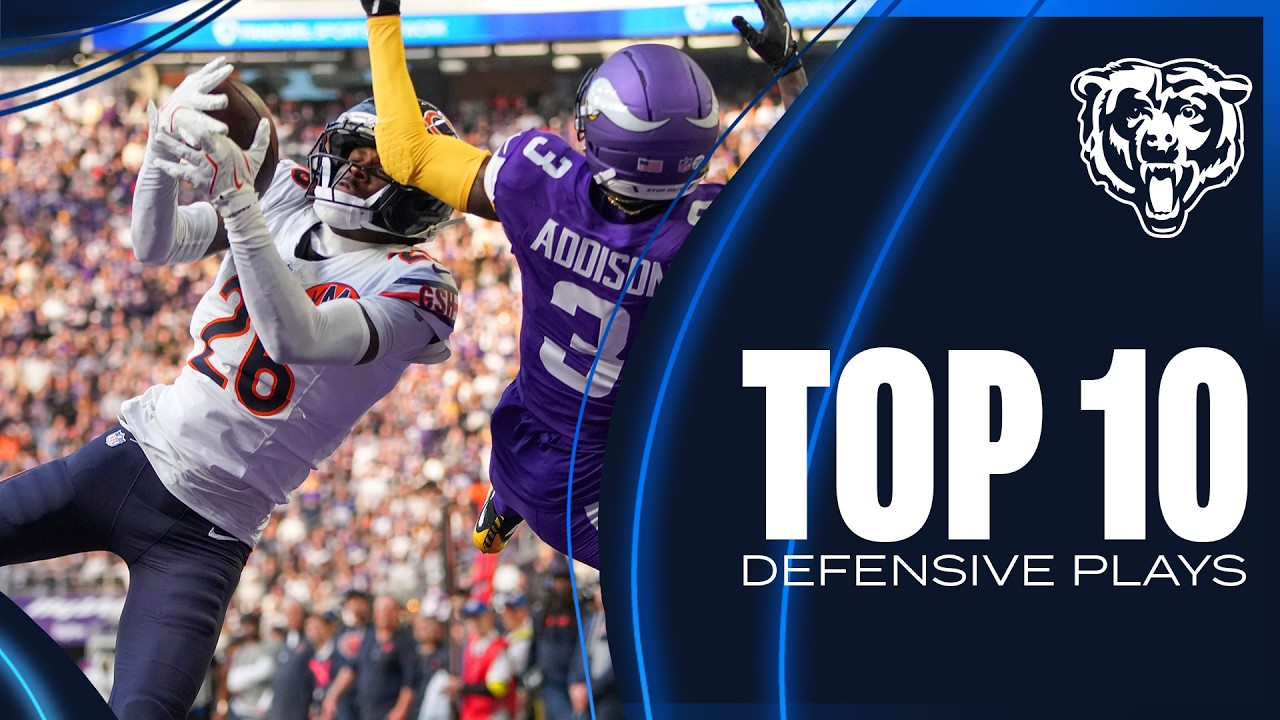 TOP 10: Defensive plays of the 2025 season | Chicago Bears