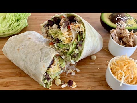 Chicken Tortilla Wrap | Tortilla Wrap Recipe | How to make chicken tortilla wrap | Yummy Recipes