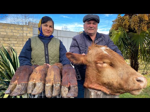 KHASH - BIG BULL HEAD AND LEGS SOUP IN OUR VILLAGE! VILLAGE HEALTHY SOUP RECIPE