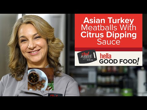 Asian Turkey Meatballs with Citrus Dipping Sauce
