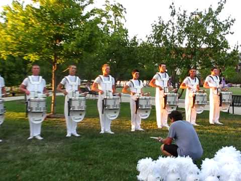 Phantom Regiment 2010 Drumline Snares lot warmup 5 -- Quarterfinals