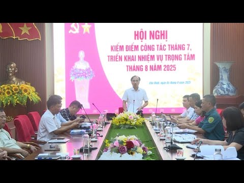 UBND xã Vân Đình tổ chức họp giao ban công tác tháng 7, triển khai nhiệm vụ trọng tâm tháng 8/2025