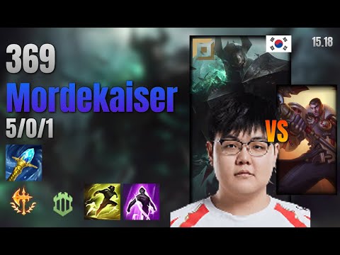 369 Top Mordekaiser vs Jayce lol KR solo rank Full Game 15.18 | 369 모데카이저 vs 제이스