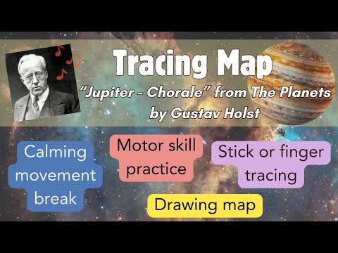 Musical Tracing Map - Brain Break and Calming Movement Activity - Jupiter from The Planets