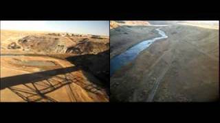 preview picture of video '2008-10-25/26 - Amtrak Empire Builder Ride Crossing Cut Bank, MT Trestle, Dual View'