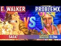 SF6 ENDING WALKER Sagat Vs PROBLEMX Elena High Level Gameplay