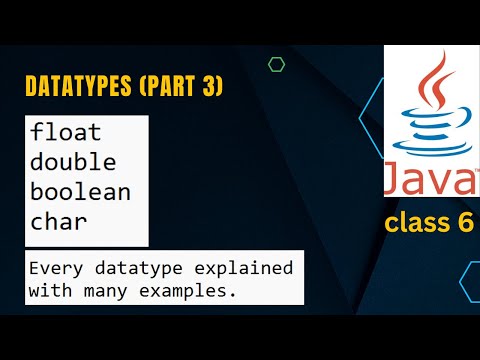 Datatypes In Java Part 3 Float Doublebooleanchar In Java Java Datatypes Viral