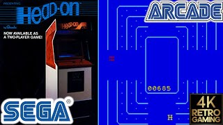 Head-On Arcade ( Sega 1979 ) 4k Gameplay