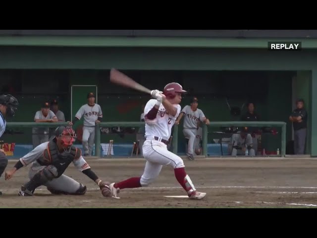 【ファーム】好打で魅せた!! イーグルス・岡島のタイムリーヒット!! 2019/8/11 E-G(ファーム)