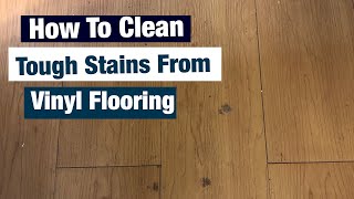 How to clean Vinyl Flooring (LVT/(LVP) tough stains, spots, glue, and adhesive #GooGone