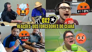 REAÇÕES DOS TORCEDORES DO CEARÁ NA DERROTA DE 2 A O PRO BOTAFOGO EM CASA - BRASILEIRÃO 2025